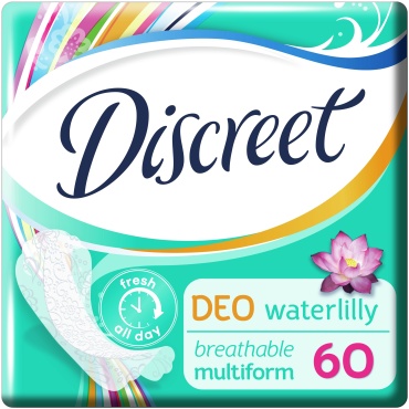 Discreet прокладки ежедневные Deo WaterLily Multiform 60 шт
