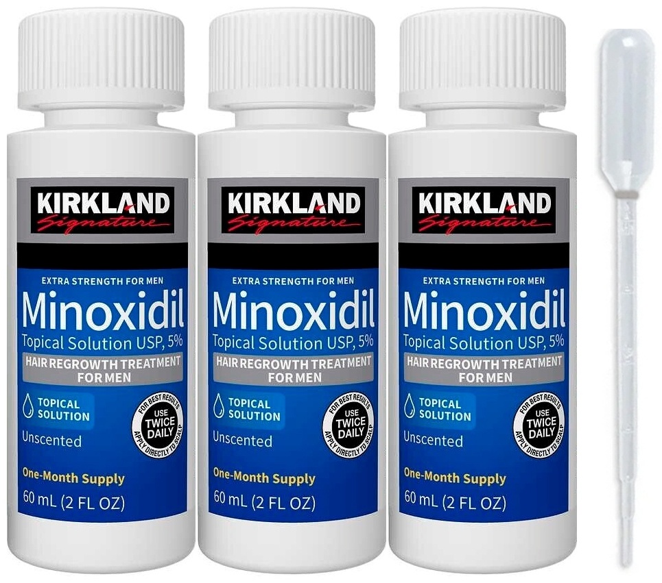 Купить Kirkland Миноксидил 5% для роста бороды и волос 60 мл 3 шт в ...
