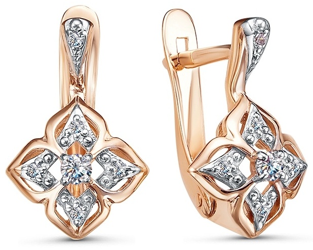 Серьги Lucente 2555907_1_1_1 вес 2.58 г золото, фианит