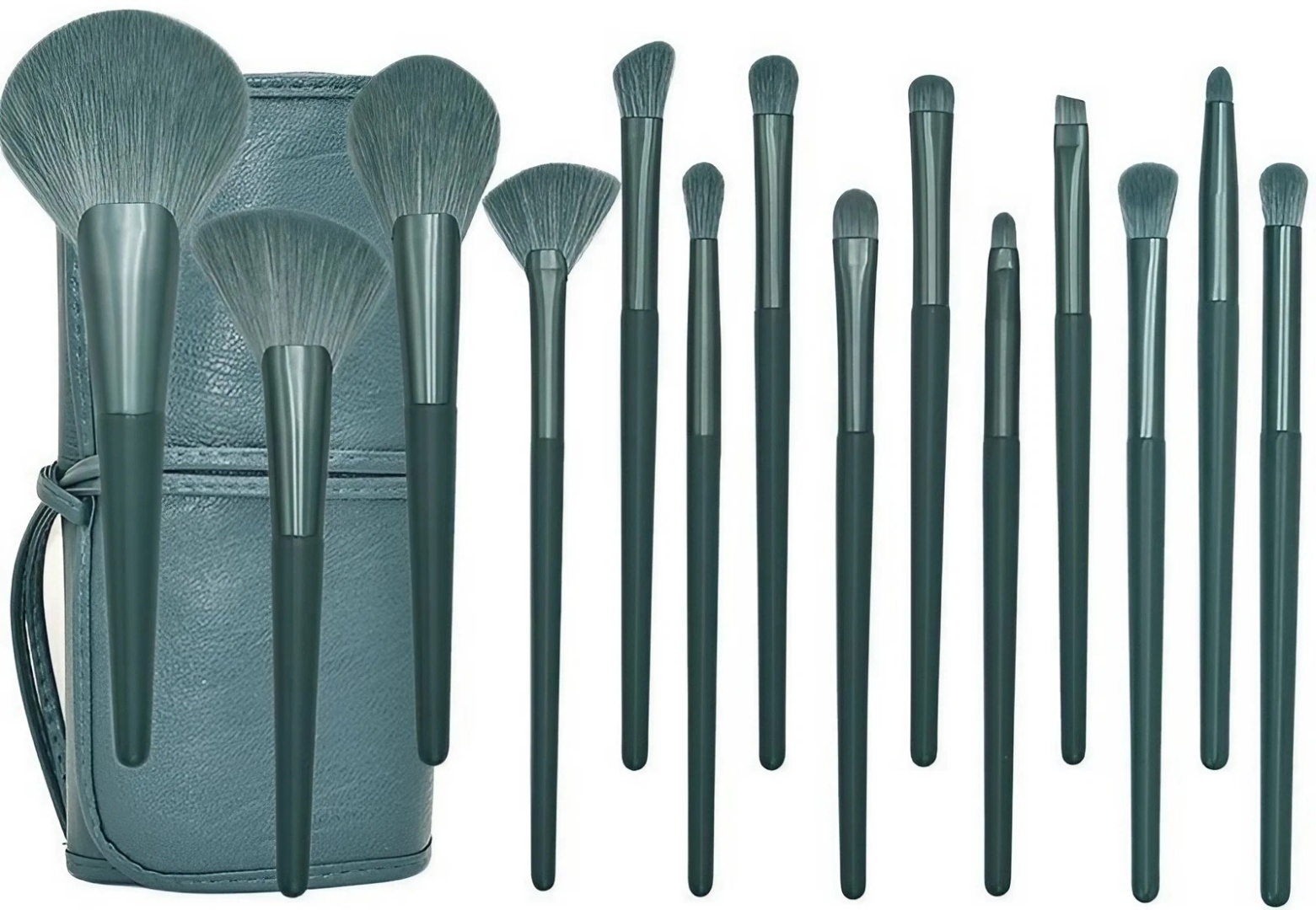 AiArt набор кистей для макияжа Dark Green 14 шт