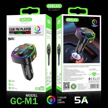 FM-трансмиттер GERLAX GCM1 черный