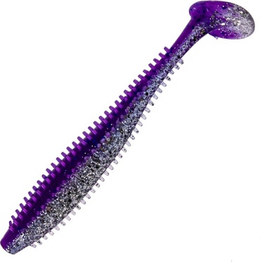 Мягкая приманка Helios Shaggy Silver Sparkles &amp; Fio HS-18-036-N 11.4g 130мм 1 шт 130 мм