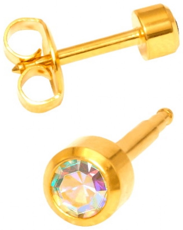 Пусеты CAFLON медицинская сталь, кристаллы Swarovski