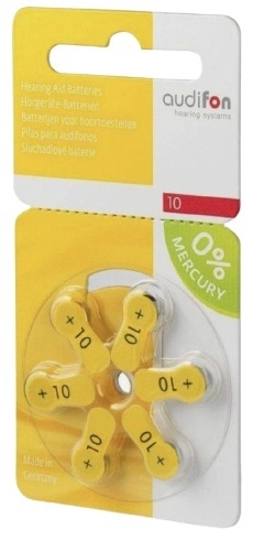 Audifon батарейки 10 6