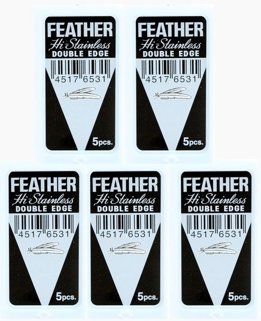 Feather Hi-Stainless Double Edge Blade 71-S лезвие классическое 5 шт