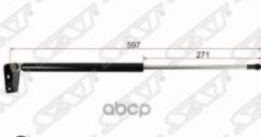 JPS 74820-SX0-305 упор крышки багажника для Honda Odyssey 1994-1999 черный