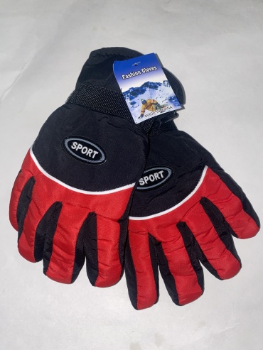 Перчатки Fashion gloves размер 4 черный, красный