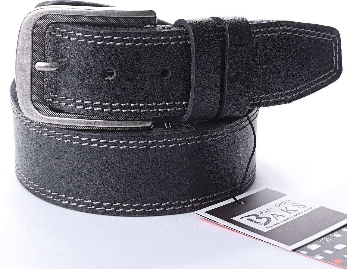 Ремень BAKS ACCESSORIES натуральная кожа 115 см черный