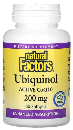 Natural Factors антиоксидант Ubiquinol Active Co Q10 200 mg 60 таблеток