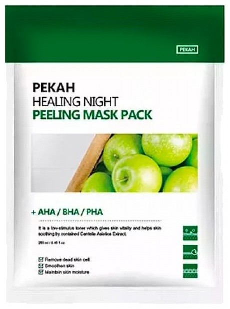 Маска для лица PEKAH тканевая, ночная Healing Night PEELING Mask Pack 1 шт