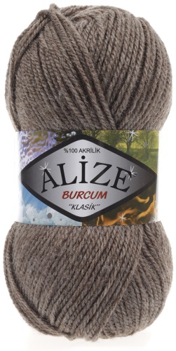 Моток Alize Burcum Klasik 239 коричневый меланж 210 м 100 г