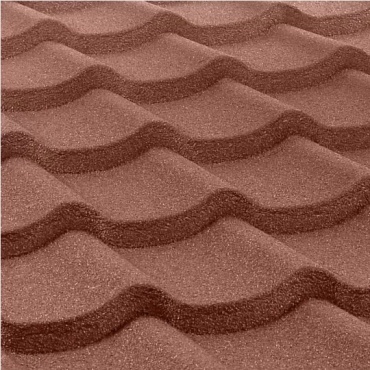 Половинчатая черепица Queentile Standard Rosso 400x1150 мм