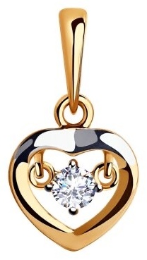 Подвеска SOKOLOV 035740 вес 0.90 г золото, фианит
