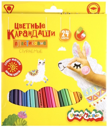 Цветной карандаш Каляка-Маляка форма трехгранная 24 шт