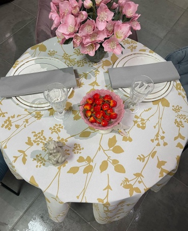 Скатерть Maryam decor & textile 170x170 см, хлопок, дак, 1 шт