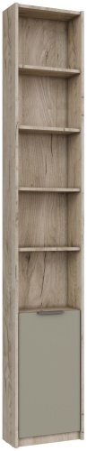 Распашной шкаф QazNord Nord23grey, 38.2x230х20.6 см, серый