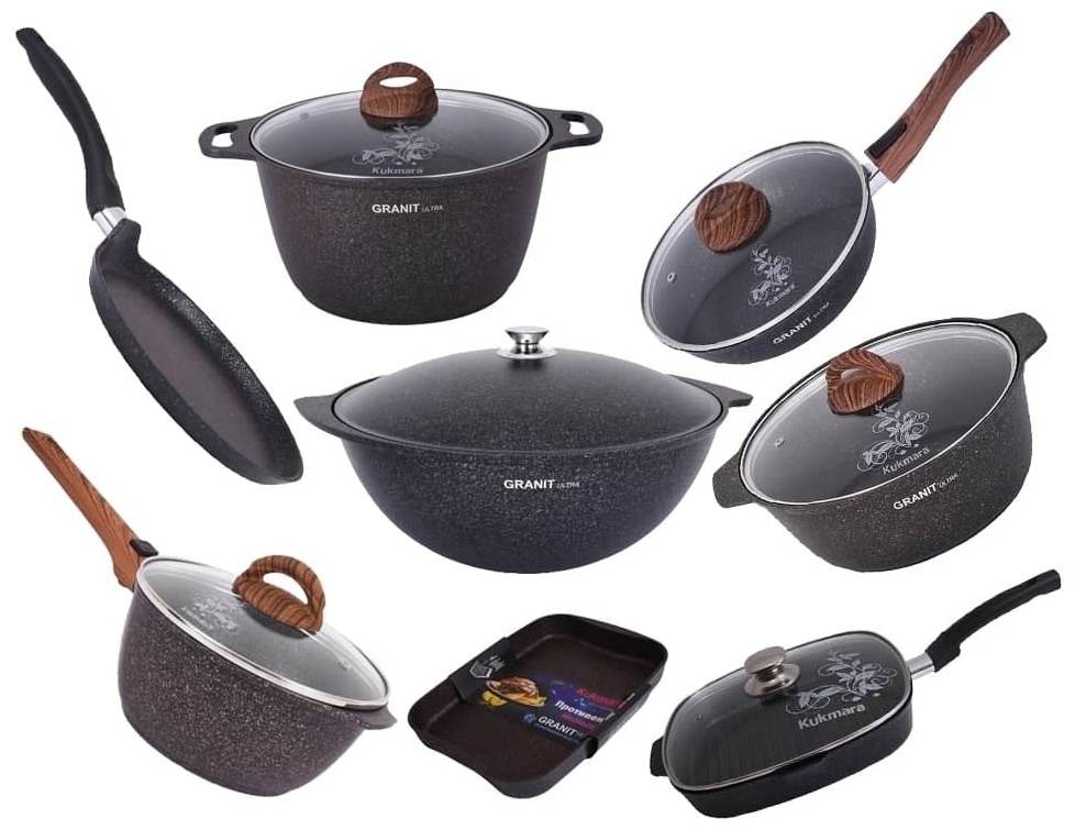 Kukmara смешанный набор Granit Ultra 222224 алюминий, гранит 8 в 1