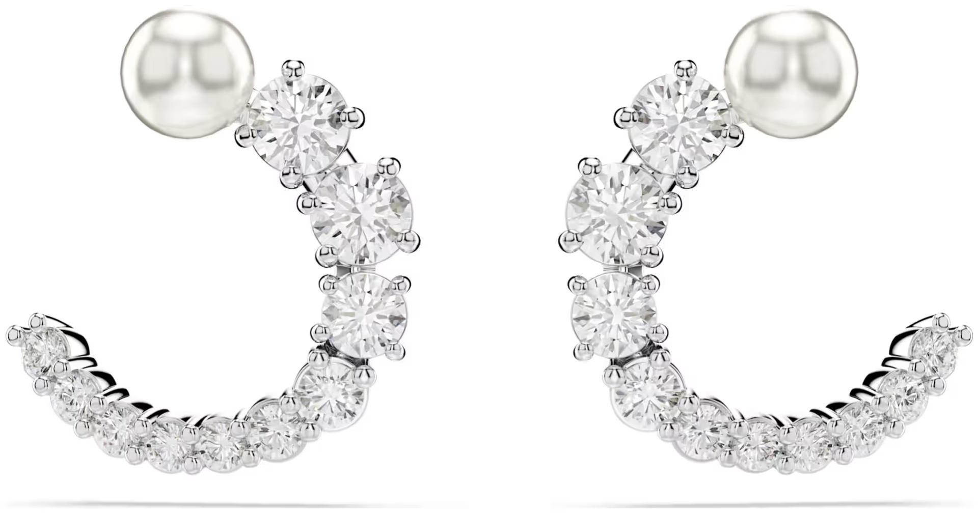 Серьги Swarovski ювелирный сплав, кристаллы Swarovski