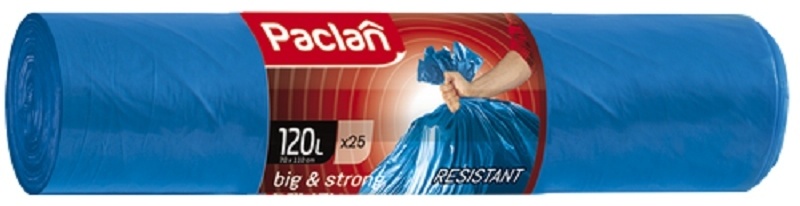 Пакеты BIG&amp;STRONG для мусора 120л 70х110см 25шт 26мкм голуб