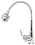 Смеситель с гибким изливом Liman L1001, силумин, цвет хром
