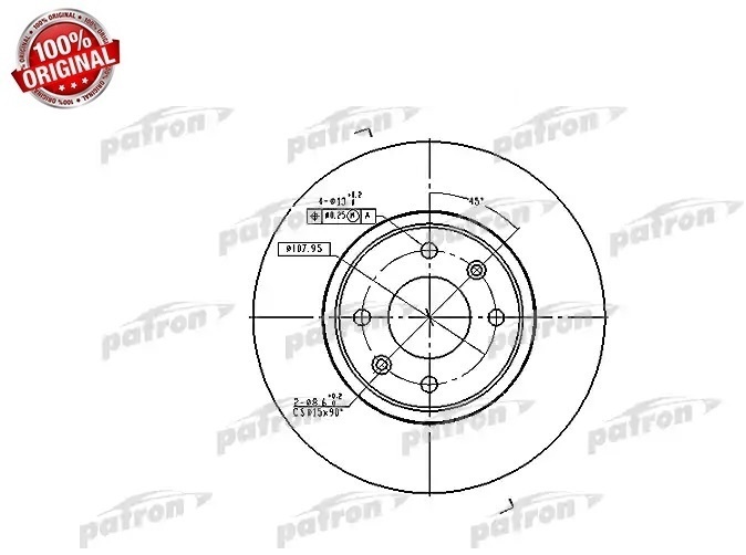 Диски PATRON передние PBD2796