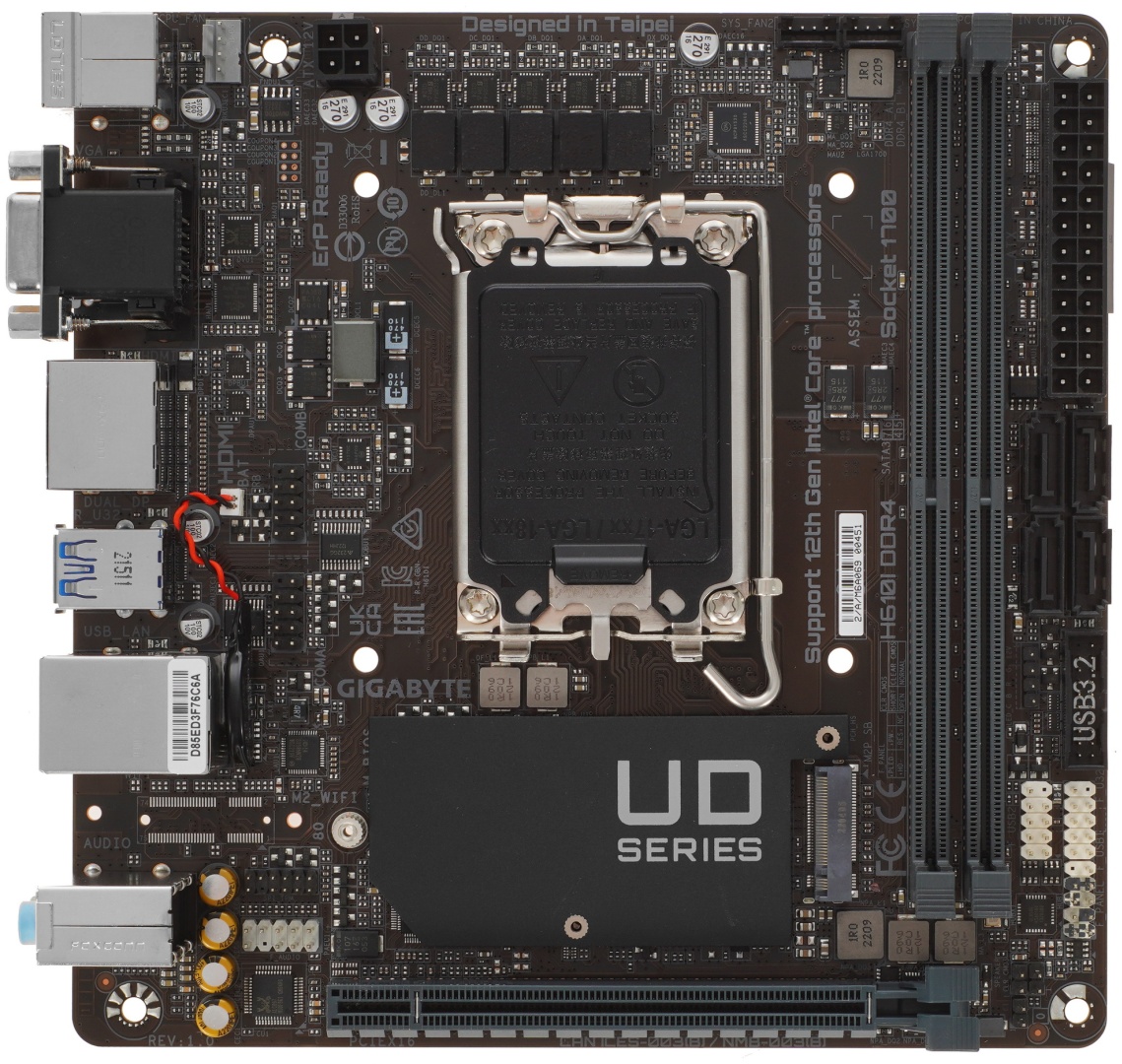 Материнская плата GIGABYTE H610I DDR4