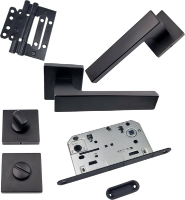 Tirolli ручка на розетке 2 шт, TR-805 BLACKк2