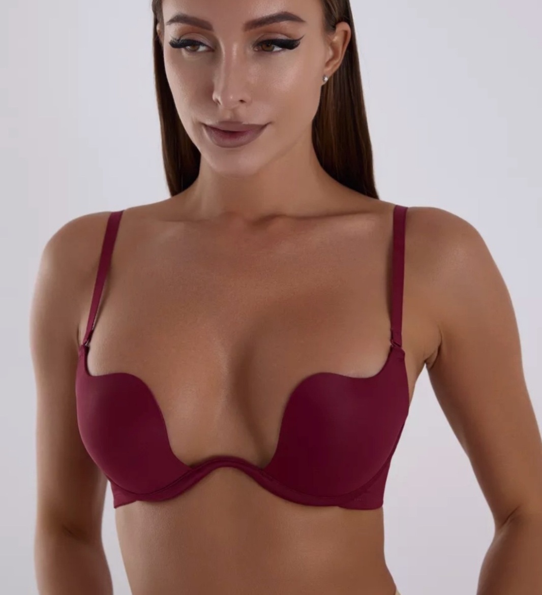 Бюстгальтер пуш-ап Beauty Lingerie темно-бордовый