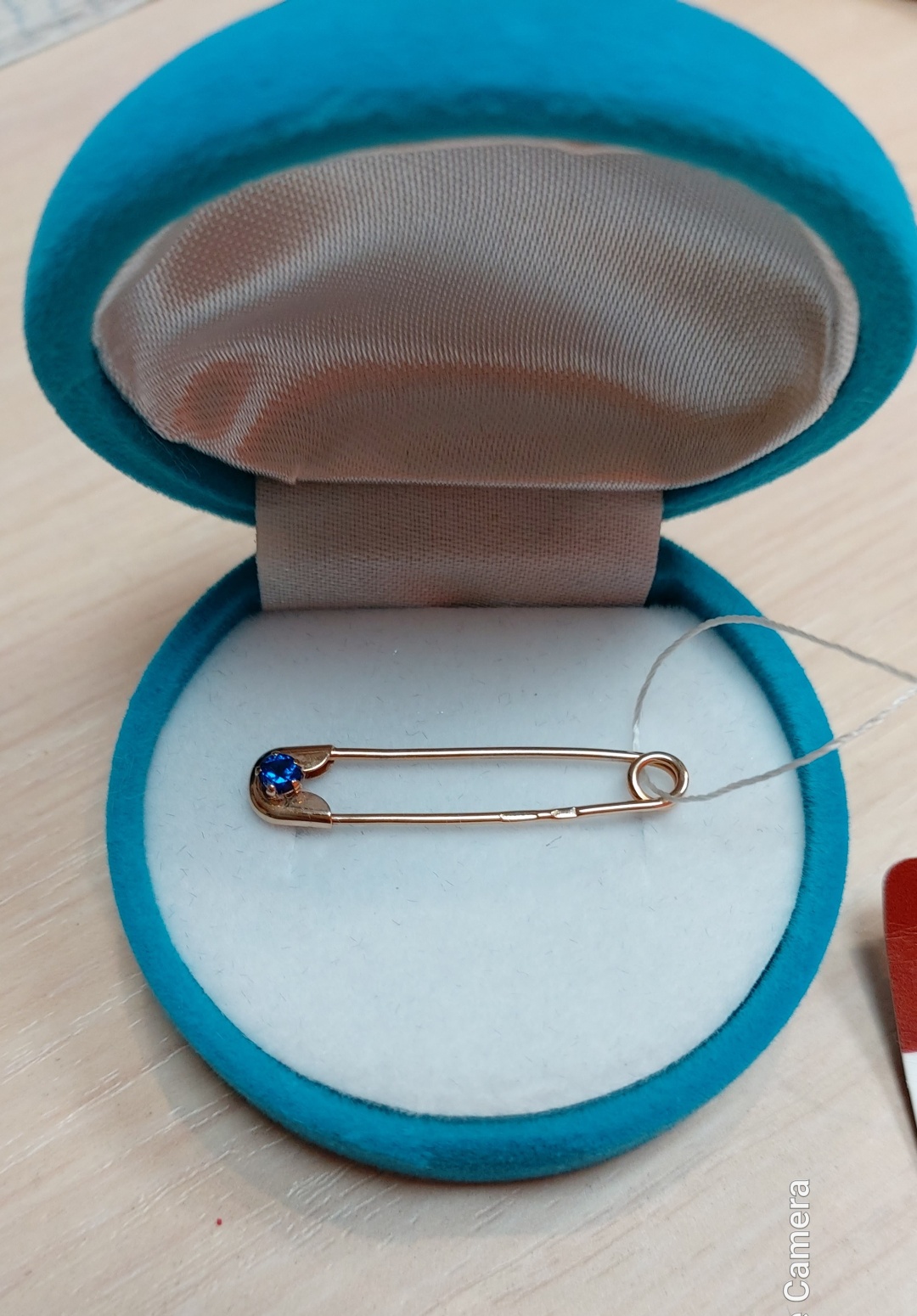 Булавка Жемчужина Au178175 вес 0.73 г золото, кристалл Swarovski