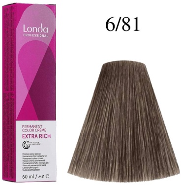 Londa Professional Extra Rich 6/81 темный блонд жемчужно-пепельный крем-краска 60 мл