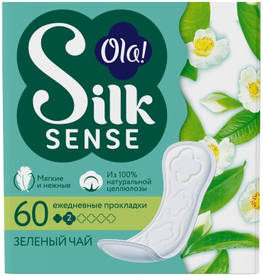 Ola прокладки ежедневные Silk Sense Зеленый Чай 60 шт