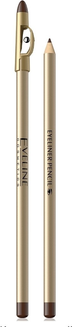 Eveline Cosmetics карандаш для глаз Eyeliner Pencil коричневый