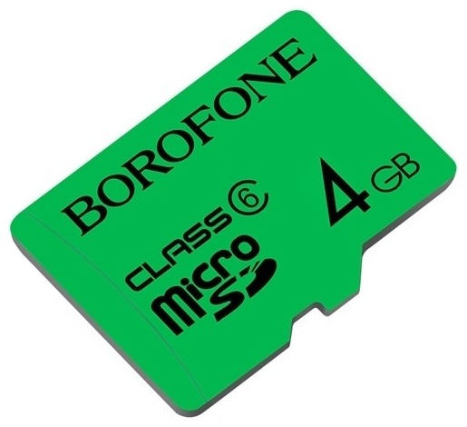 Карта памяти Borofone Micro SD Card Class 6 4Gb