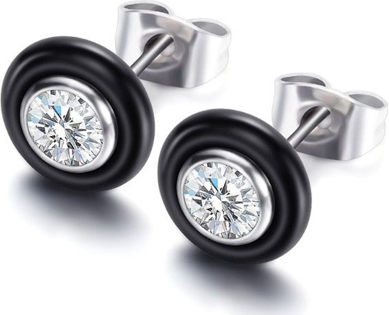 Купить Серьги KOREAN SILVER бижутерный сплав, керамика, цирконий в ...