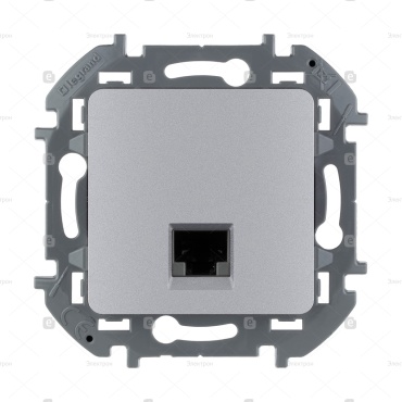 Legrand встраиваемая INSPIRIA 673832, компьютерный (RJ45), алюминий