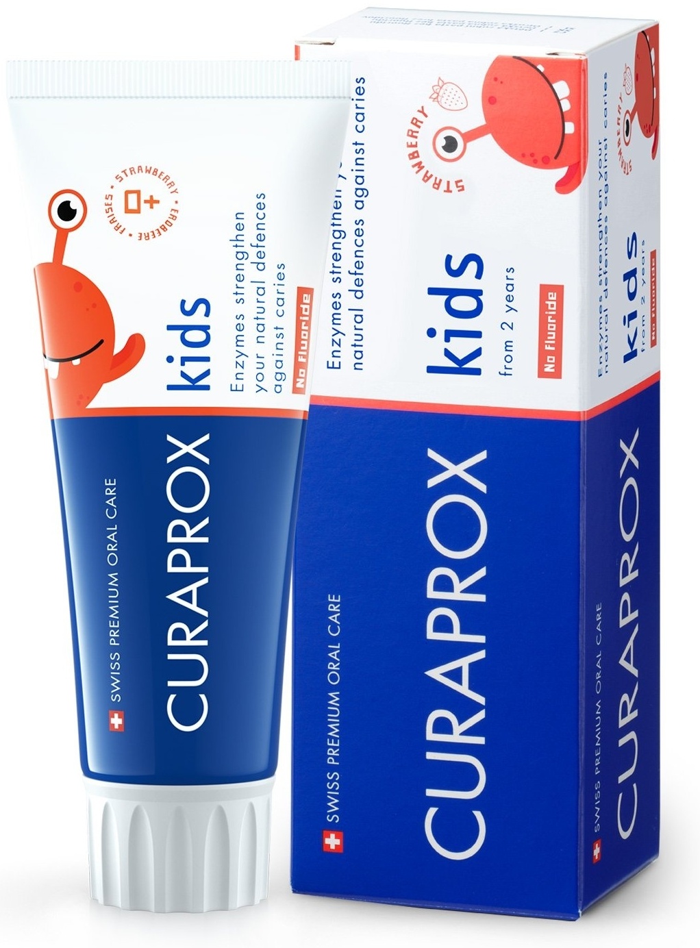 CURAPROX зубная паста Kids Zero Клубничные каракули 0+ 60 мл