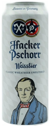 Hacker-Pschorr Weiss пиво нефильтрованное, светлое 5.5% 0.5 л