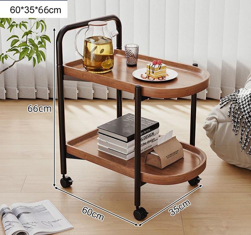 Сервировочный стол HOME 467612207, 60x35x66 см, черный, коричневый