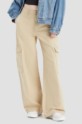 Джинсы багги Levis бежевый