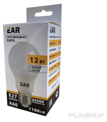 EAR 12W E27, светодиодная, дневной белый