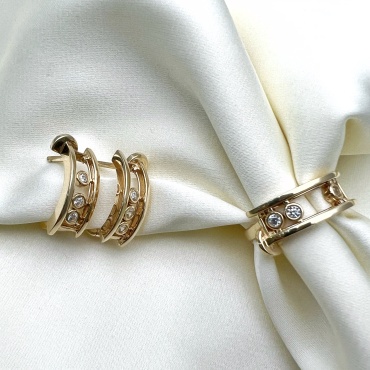 Arti-Gold 23716100D вес 8 г золото, фианит