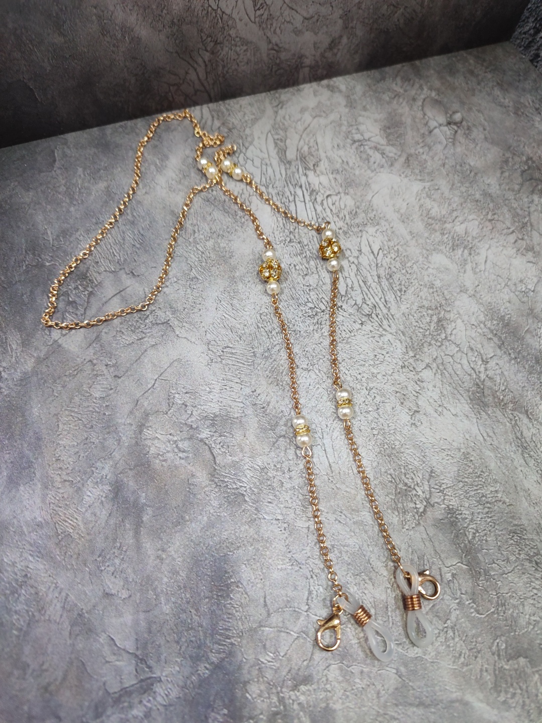 Шнурок для очков Fashion Jewelry золотистый 69 см