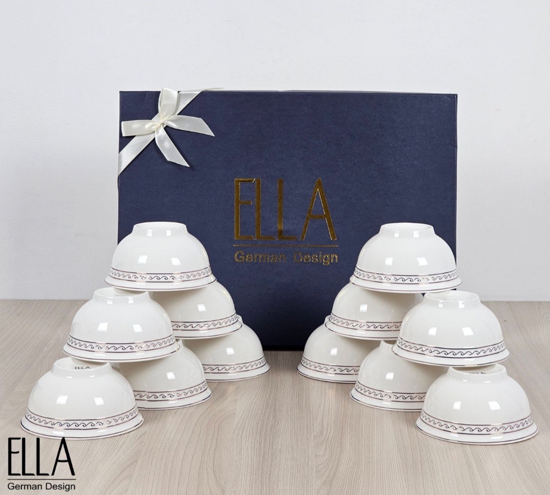 ELLA набор пиал El-12 150 мл, фарфор, 12 шт