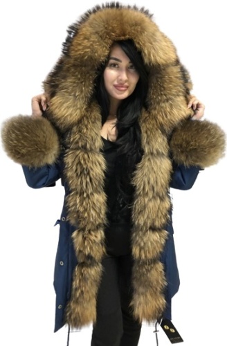 Парка ZIYA FURS синий