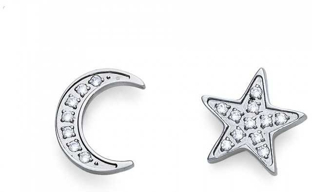 Пусеты Oliver Weber ювелирный сплав, кристаллы Swarovski