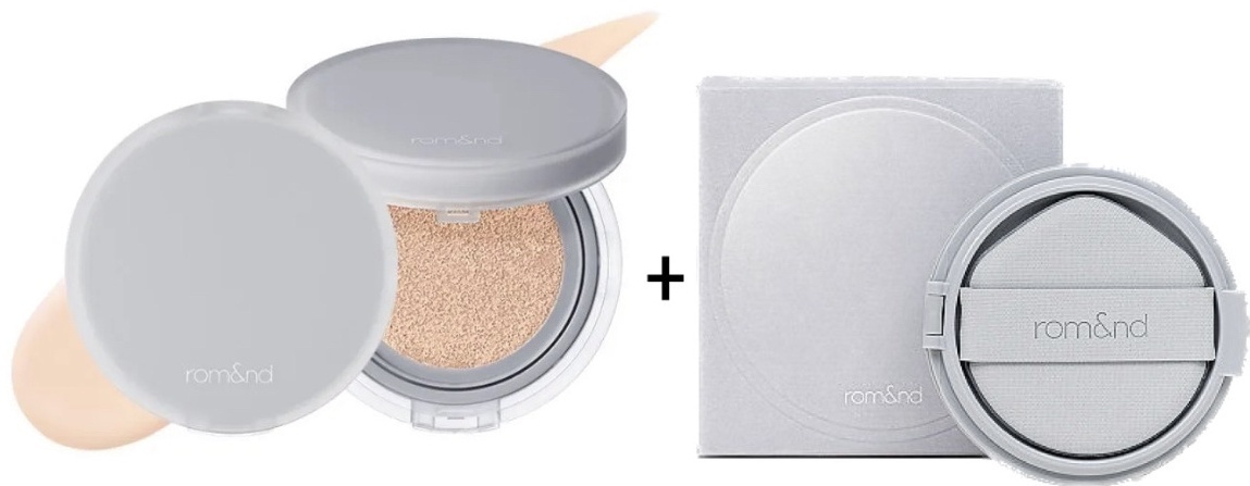Romand Nu Zero Cushion SPF24 + сменный блок кушон 05 Sand 25 30 г