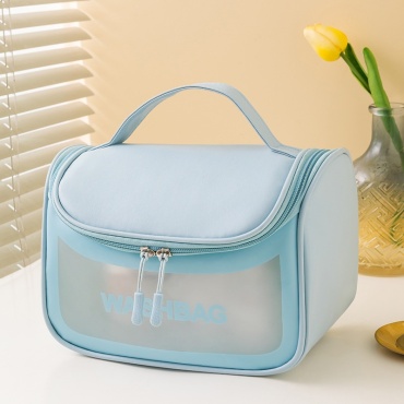 Washbag косметичка текстиль голубой 22X16 см