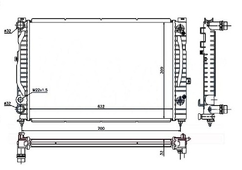 SAT радиатор основной SG-VW0003