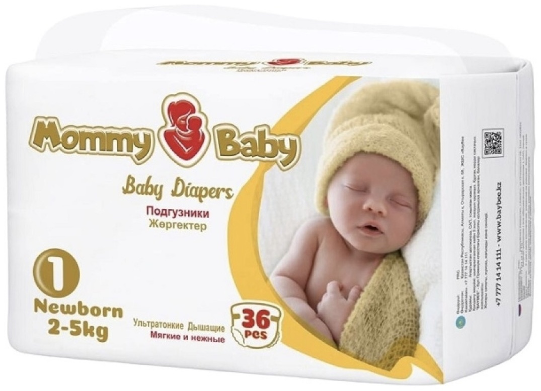 Купить Подгузники Mommy Baby NB, 36 шт в Алматы – Магазин на Kaspi.kz