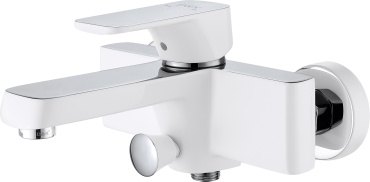 Смеситель для ванны D&K 4332M, латунь, цвет белый, никель